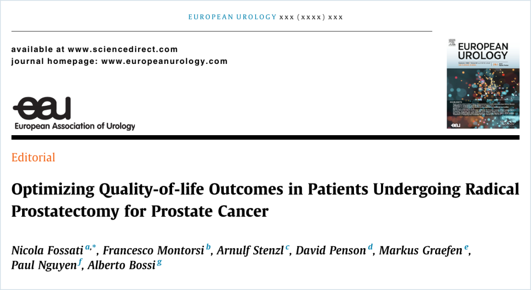 European Urology 文章题目与作者信息